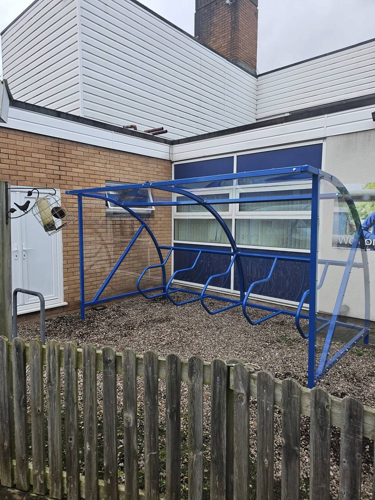 Cycle shelter, St Boniface RC Primary School, St Boniface RC Primary School, installed by Canopies & Shelters Ltd
