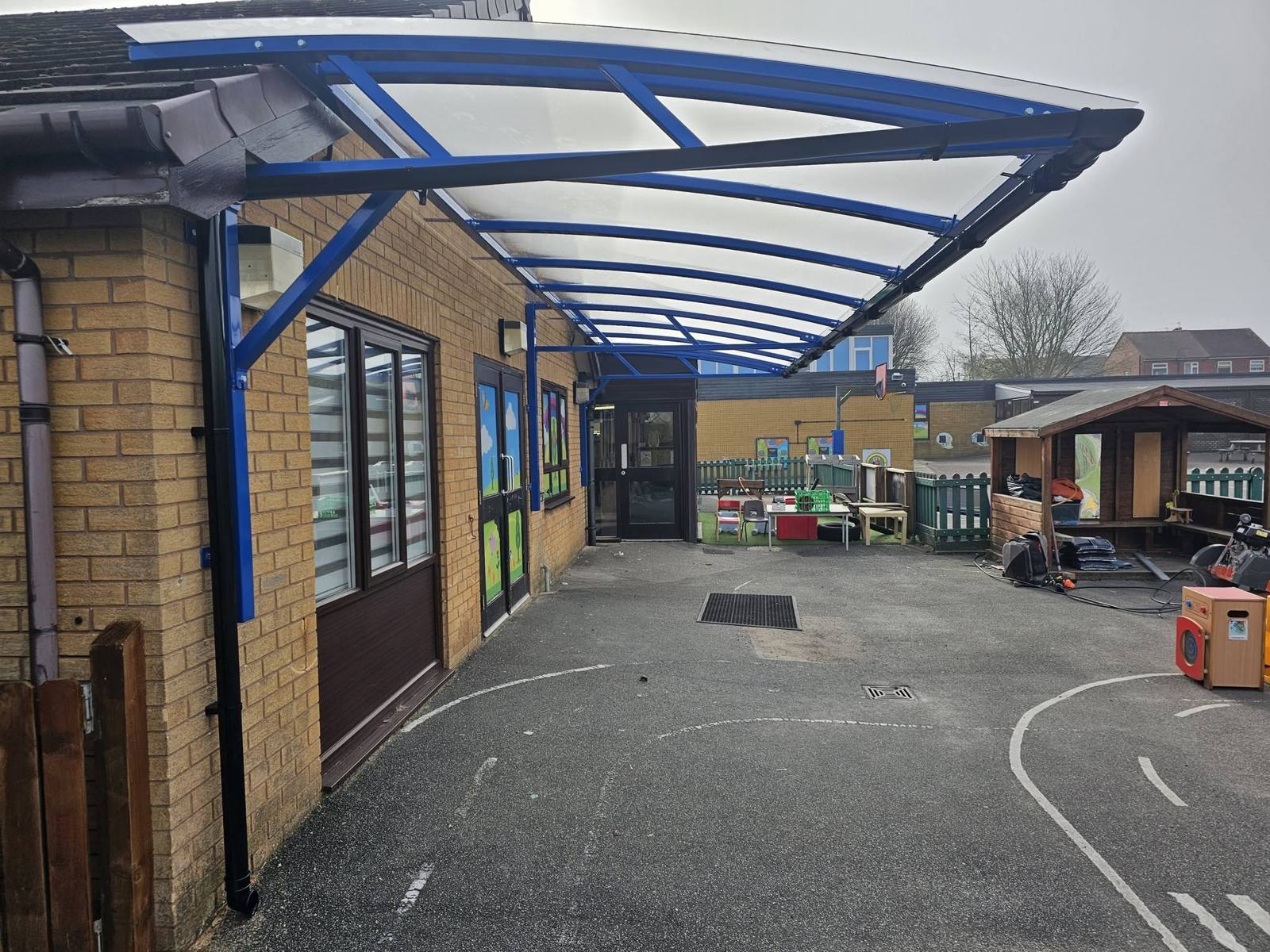 Two cantilever canopies, St Richard’s RC Primary School, Skelmersdale