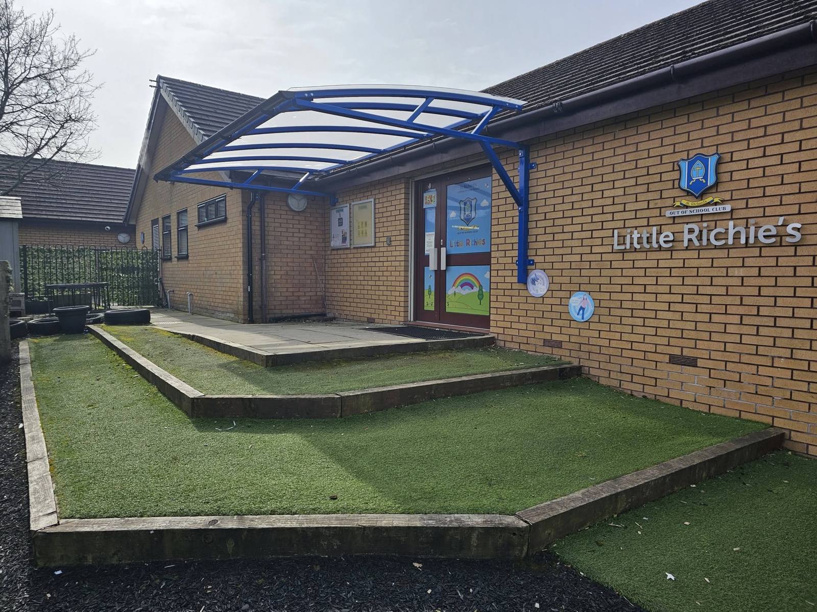 Two cantilever canopies, St Richard’s RC Primary School