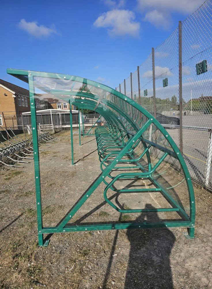 Cycle shelter, Warden Park School, Warden Park School, installed by Canopies & Shelters Ltd
